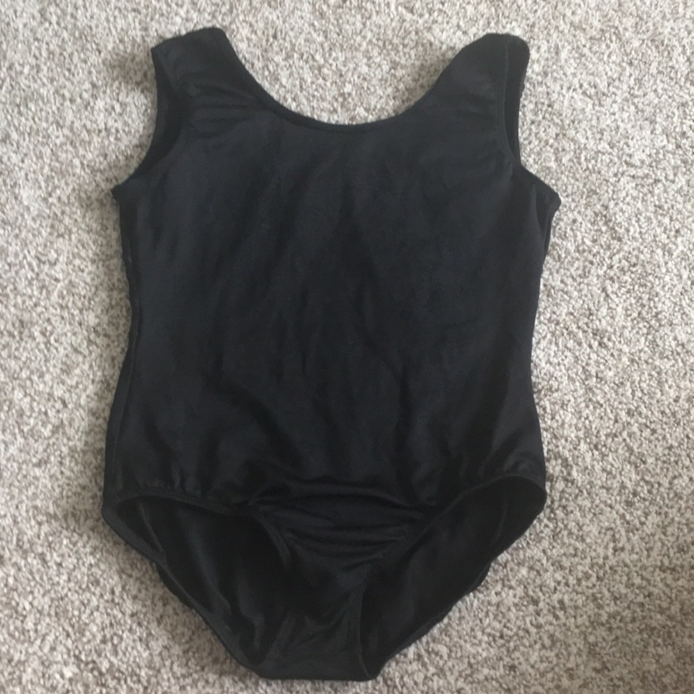 Motion Wear black ballet leotard, child large